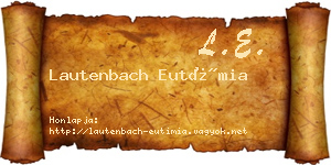 Lautenbach Eutímia névjegykártya